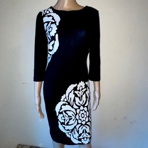 Just Taylor Rayon Blend Midi Sheath Dress SZ 10
